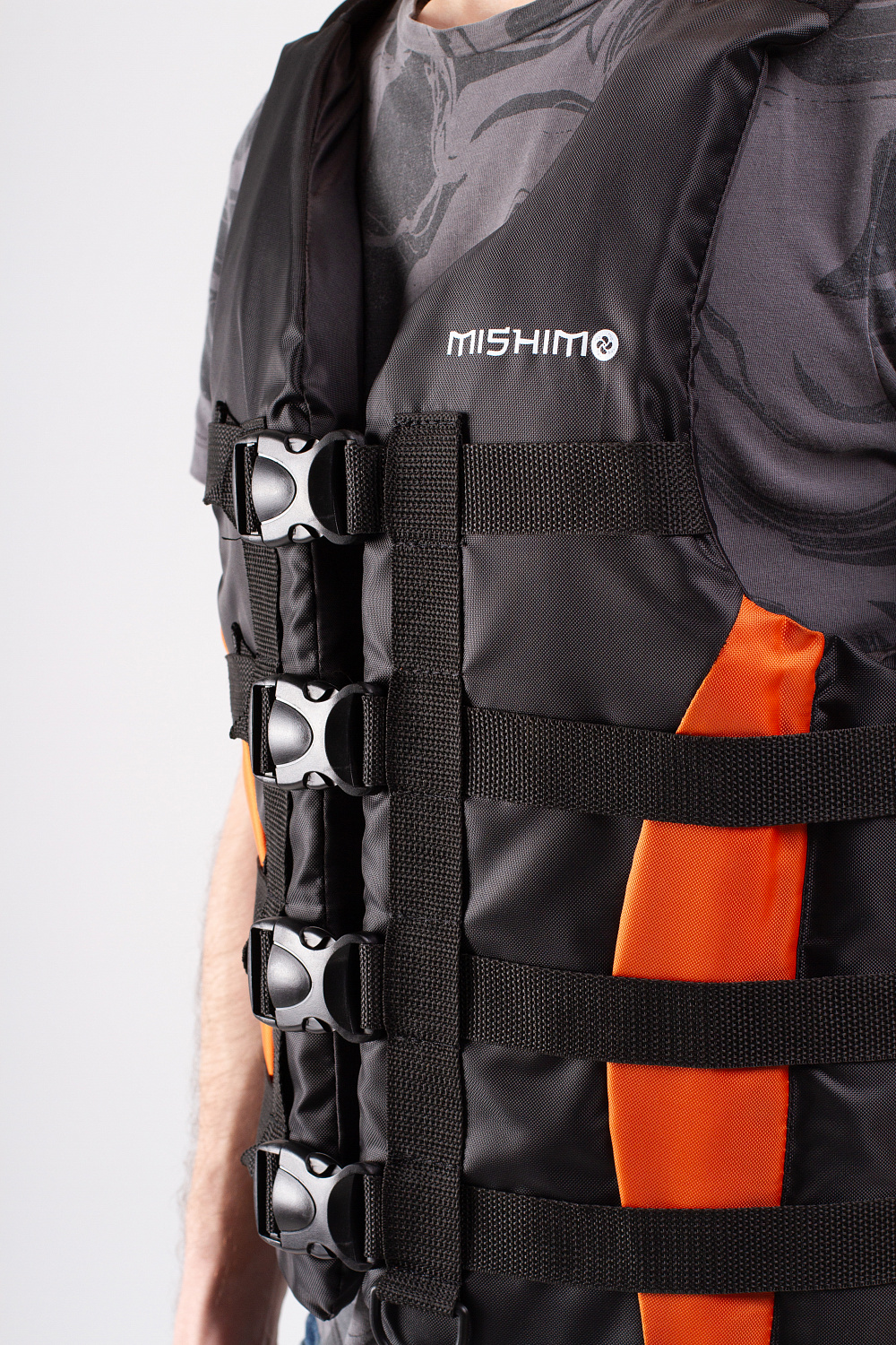 Жилет спасательный MISHIMO PRO Премиум качества Черно-оранжевый в Воронеже